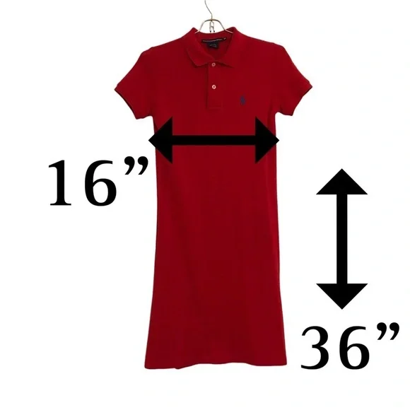 NWOT Ralph Lauren Sport Polo t-shirt dress XS red 100% cotton preppy ivy league - Picture 2 of 9